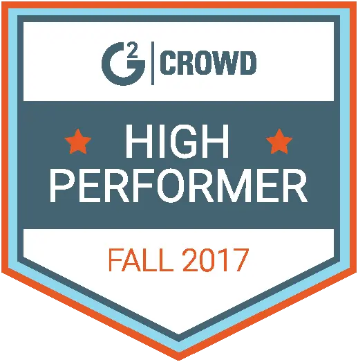 G2 Crowd High Performer Fall 2017